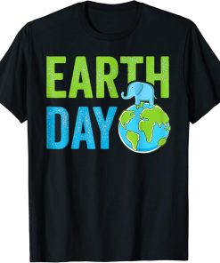 Earth Day 2019 Great Vintage Earth Day Elephant T-Shirt