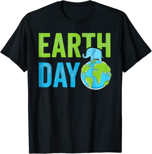 Earth Day 2019 Great Vintage Earth Day Elephant T-Shirt