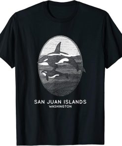 San Juan Islands Washington Orca Whale Souvenir Design T-Shirt